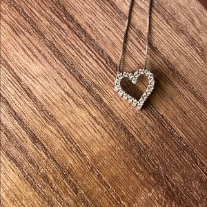 Diamond ¼ct. Heart Pendant in 10k White Gold
